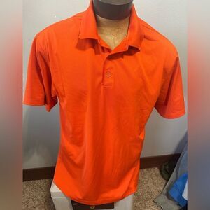 Nike FitDry Mens XL TG Orange Short Sleeve Polo